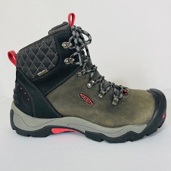 Keen Hiking Boots Womens 10 Revel 3 Green Suede Waterproof Insulated High Top - Picture 4 of 9